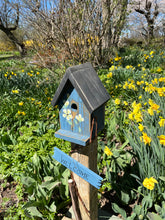 Load image into Gallery viewer, Birdhouse Welcome Sign | Garden Decor from Reclaimed Materials | Amish Made