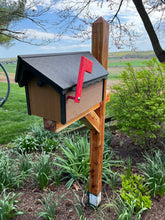 Load image into Gallery viewer, Durable and Beautiful Poly Lumber Mailbox | Wood Grain Look | Eco-Friendly Recycled Plastic | Durable Quality Craftsmanship | E253