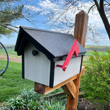 Load image into Gallery viewer, Durable and Beautiful Poly Lumber Mailbox | Wood Grain Look | Eco-Friendly Recycled Plastic | Durable Quality Craftsmanship | E253