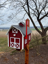 Load image into Gallery viewer, Traditional Barn Style Mailbox | Unique Rustic Outdoor Decor | K0002