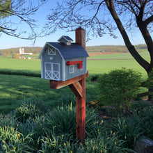Load image into Gallery viewer, Traditional Barn Style Mailbox | Dutch Barn | Unique Rustic Outdoor Decor | K0002
