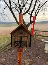Load image into Gallery viewer, Wooden Mailbox with Copper Roof | Unique Rustic Outdoor Decor | K201C