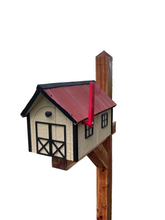 Load image into Gallery viewer, Beautiful Wooden Mailbox with a Durable Vinyl Shake Roof | Amish Made | Unique Mailbox | SB201
