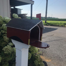 Load image into Gallery viewer, Covered Bridge Mailbox | Wood Mailbox | Mailbox with Back Door | K0011
