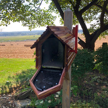 Load image into Gallery viewer, Varnished Cedar Mailbox | Marine Coating Varnish | SPAR Varnish | Log Cabin | SB008