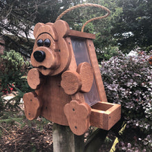 Load image into Gallery viewer, Bear Bird Feeder | Hand Made from Reclaimed Wood | BF16