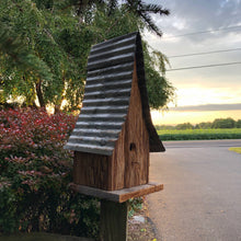 Load image into Gallery viewer, Rustic Wooden Shanty with Metal Roof | Made from Reclaimed Distressed Wood | SH-LB11