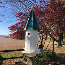 Load image into Gallery viewer, Large Birdhouse with 4 Apartments | Copper Patina Roof | Amish Made | EW-4HVC
