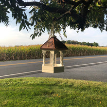 Load image into Gallery viewer, Hanging Bird Feeder with Copper Roof | EW-SWCF-H