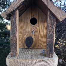 Load image into Gallery viewer, Rustic Birdhouse with Front Porch | Hand Made from Reclaimed Wood | RBH43