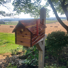 Load image into Gallery viewer, Varnished Cedar Mailbox | Marine Coating Varnish | SPAR Varnish | Log Cabin | SB008
