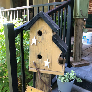 Birdhouse Welcome Sign | Garden Décor from Reclaimed Materials | SMBHP3