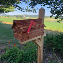Load image into Gallery viewer, Varnished Cedar Mailbox | Marine Coating Varnish | SPAR Varnish | Log Cabin | SB008