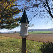 Load image into Gallery viewer, Large Birdhouse with 4 Apartments | Copper Patina Roof | Amish Made | EW-4HVC