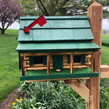 Load image into Gallery viewer, Wooden Log Cabin with Porch Mailbox  | Amish Made | CL620