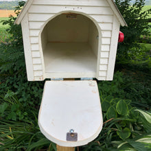 Load image into Gallery viewer, Unique Wooden Mailbox Made with Reclaimed Materials | Metal Roof | SMM001