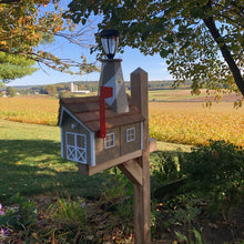 Load image into Gallery viewer, Wooden Mailbox with Solar Lighthouse | K0009