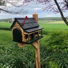 Load image into Gallery viewer, Wooden Mailbox  | Log Cabin with Porch | Amish Made | CL620