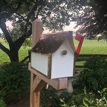 Load image into Gallery viewer, Stunning Mailbox with Copper Roof | Durable Vinyl Mailbox | EW-MBCV