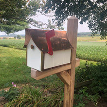 Load image into Gallery viewer, Stunning Mailbox with Copper Roof | Durable Vinyl Mailbox | EW-MBCV