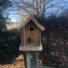 Load image into Gallery viewer, Rustic Birdhouse with Front Porch | Hand Made from Reclaimed Wood | RBH43