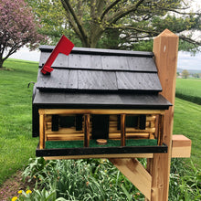 Load image into Gallery viewer, Wooden Mailbox  | Log Cabin with Porch | Amish Made | CL620