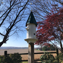 Load image into Gallery viewer, Large Birdhouse with 4 Apartments | Copper Patina Roof | Amish Made | EW-4HVC