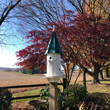 Load image into Gallery viewer, Large Birdhouse with 4 Apartments | Copper Patina Roof | Amish Made | EW-4HVC