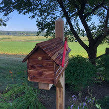 Load image into Gallery viewer, Varnished Cedar Mailbox | Marine Coating Varnish | SPAR Varnish | Log Cabin | SB008