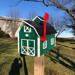 Traditional Barn Style Mailbox | Unique Rustic Outdoor Decor | K0002