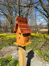 Load image into Gallery viewer, Cedar Birdhouse Porch Décor | Garden Décor | F0008
