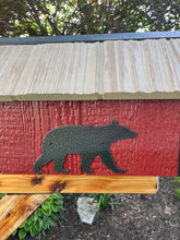 Load image into Gallery viewer, Beautiful Wooden Mailbox with Bear Silhouette and a Durable Vinyl Shake Roof | Amish Made | Unique Mailbox | SB201Bear