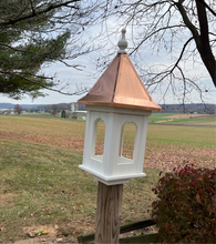 Load image into Gallery viewer, Beautiful Victorian Style Bird Feeder with Copper Roof | BFVC