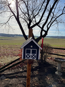 Wooden Barn Mailbox with a Durable Vinyl Shake Roof | Amish Made | Unique Mailbox | SB201