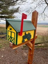 Load image into Gallery viewer, Tractor Mailbox made with Durable Poly Lumber | Amish Made | Recycled Plastic | KT100