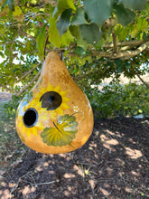 Load image into Gallery viewer, Gourd Birdhouse | Sunflowers | G8