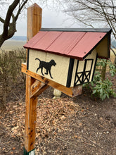 Load image into Gallery viewer, Mailbox for Dog Lover! | Handmade Wooden Mailbox | Deer, Bear, Dog Silhouette, Vinyl Shake Roof, Rustic Cabin Décor SB201Sil