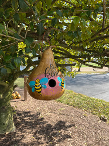 Beautiful Bee Kind Birdhouse Made from a Gourd | G3