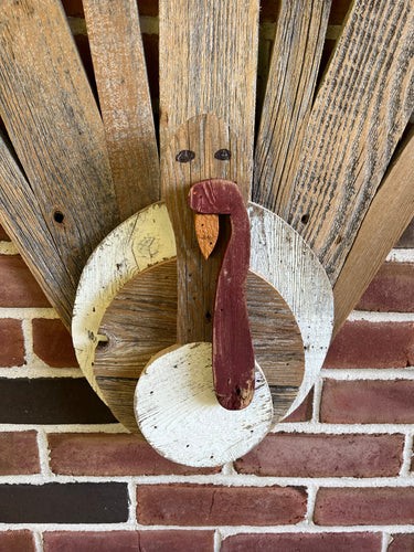 Rustic Turkey Wall Decor – Handmade Reclaimed Wood Thanksgiving Decoration | ST001