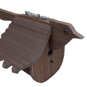 Hanging Blue Jay Birdhouse | Hand Made from Reclaimed Wood