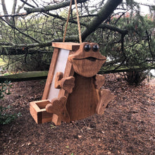 Load image into Gallery viewer, Frog Bird Feeder | Hand Made from Reclaimed Wood