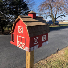 Load image into Gallery viewer, Traditional Red Barn Bird Feeder | Yard and Garden Decor | Amish Made | SM1000