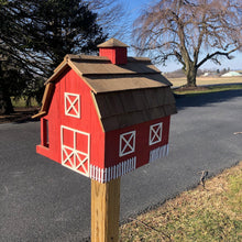 Load image into Gallery viewer, Traditional Red Barn Bird Feeder | Yard and Garden Decor | Amish Made | SM1000