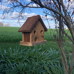 Rustic 2-Hole Birdhouse | Hand Made from Reclaimed Wood | RBH34