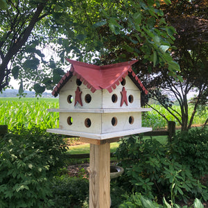 Large Birdhouse | Martin House | Metal Roof | Easy Clean Out | Reclaimed Materials | Amish Made | SH-BH3