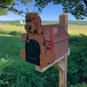 Adorable Puppy Mailbox | Metal Box Insert | Made with Reclaimed Wood | B1003