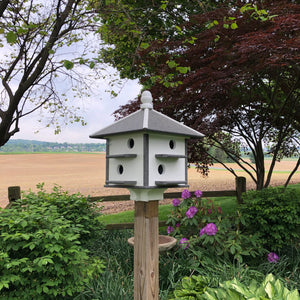 Large Birdhouse | Martin House with Eight Holes and Eight Rooms | Made with Durable Poly Lumber
