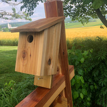 Load image into Gallery viewer, Red Cedar Bluebird House l Simple, Beautiful and Functional | F004