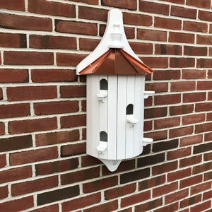 Unique Large Birdhouse to Hang on Wall or Fence | 5 Apartments | Copper Roof | EW-1-2-FH