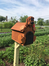Load image into Gallery viewer, Adorable Puppy Mailbox | Metal Box Insert | Made with Reclaimed Wood | B1003